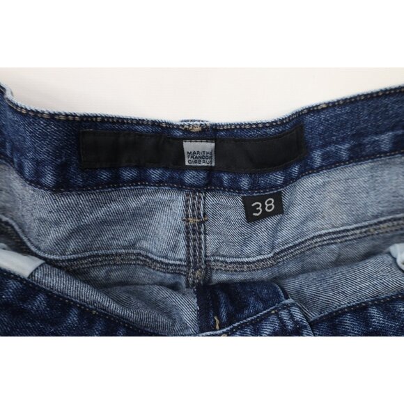 Deadstock Vtg 90s Marithe Francois Girbaud Mens 38 Spell Out Baggy Denim Shorts - Picture 8 of 16